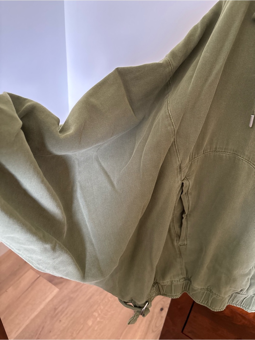 NWT ANTHROPOLOGIE Canvas Oversized Utility Jacket, Cotton,Army Green, Fall LP - Picture 9 of 15